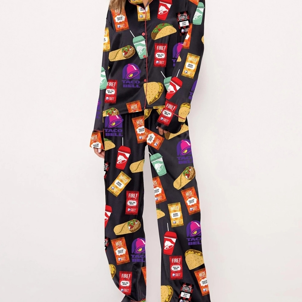 Women's Fun Print Jumpsuit - Black